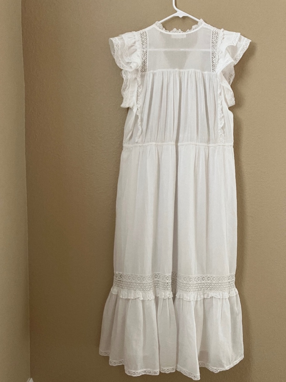Ulla Johnson Elvina Dress Size 4 Midi Cotton Off White - Picture 8 of 8